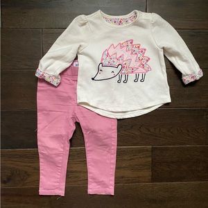Baby girl Hudson jeans and Gap top outfit EUC 18 months